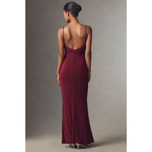 Katie May Anthropologie Erykah V-Wire Sangria Maxi Dress Small NWT $245 - Picture 6 of 15